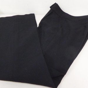 SALVATORE FERRAGAMO stretch BLACK PANTS classic 44 wool